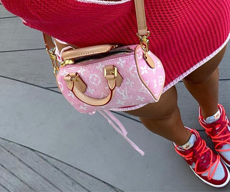 Sac Louis Vuitton Nano Speedy Rose