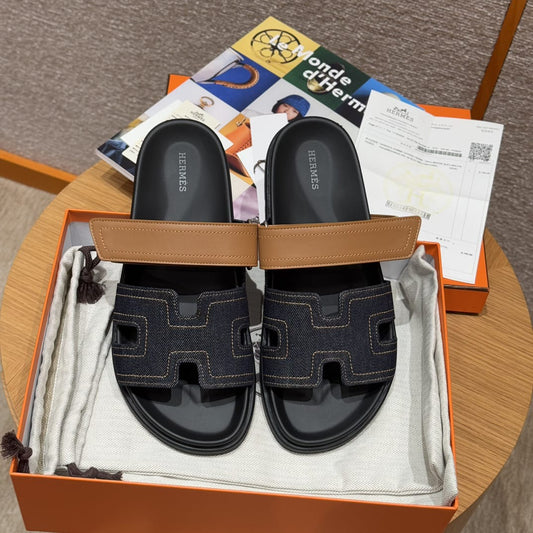 Sandales Chypre Hermès Jean & Camel