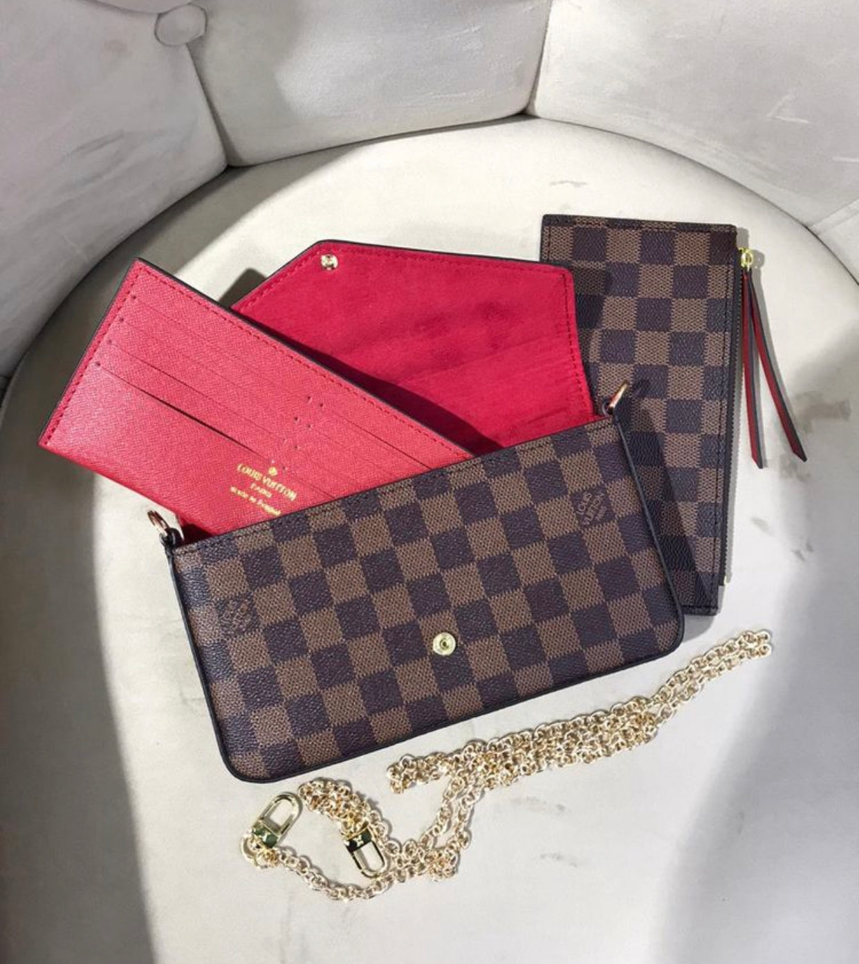 Pochette Louis Vuitton Félicie Marron