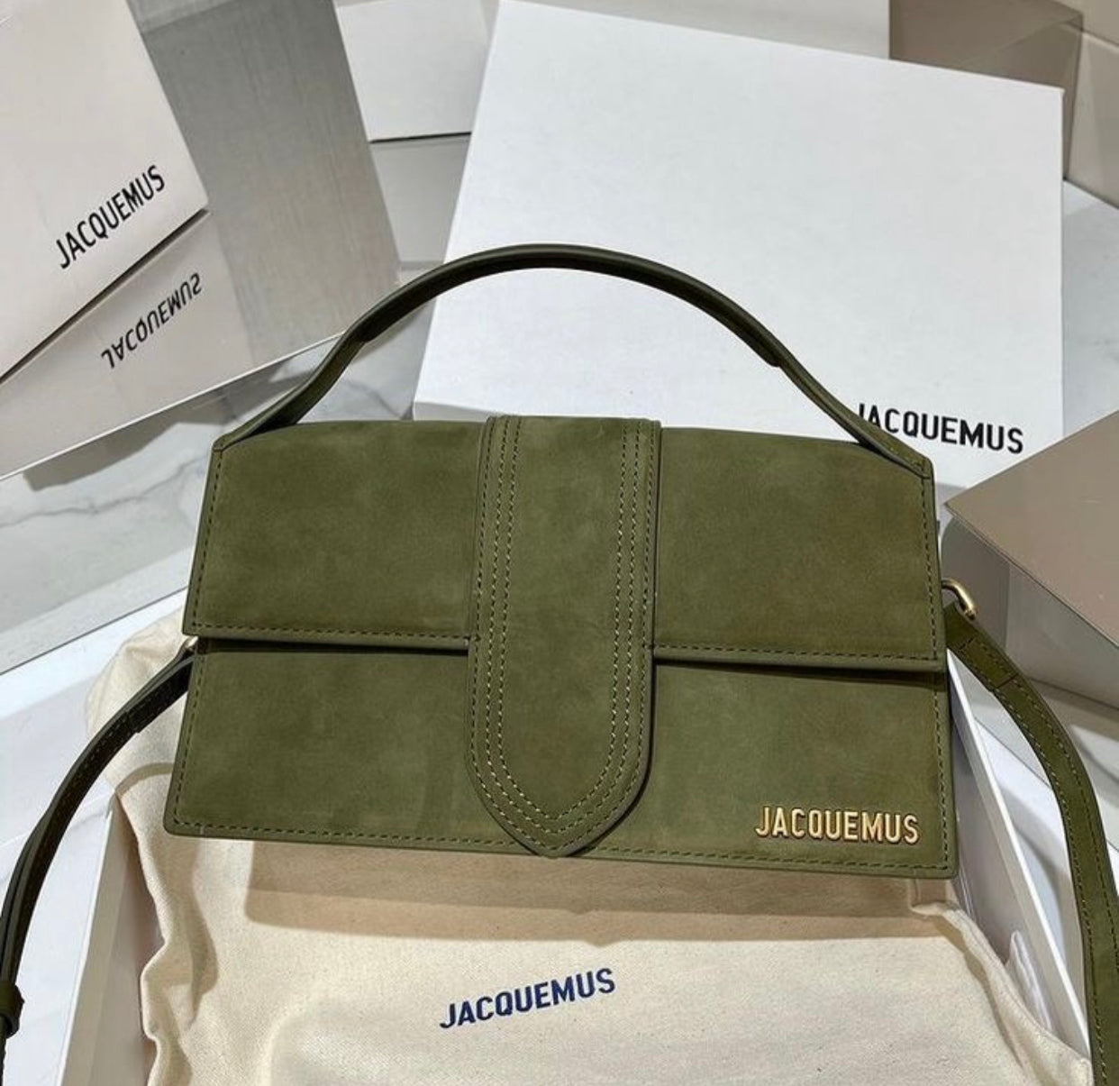 Sac Jacquemus Grand Bambino Vert