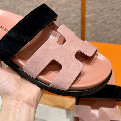 Sandales Chypre Hermès Rose & Noir