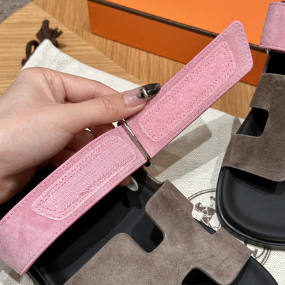 Sandales Chypre Hermès Marron & Rose