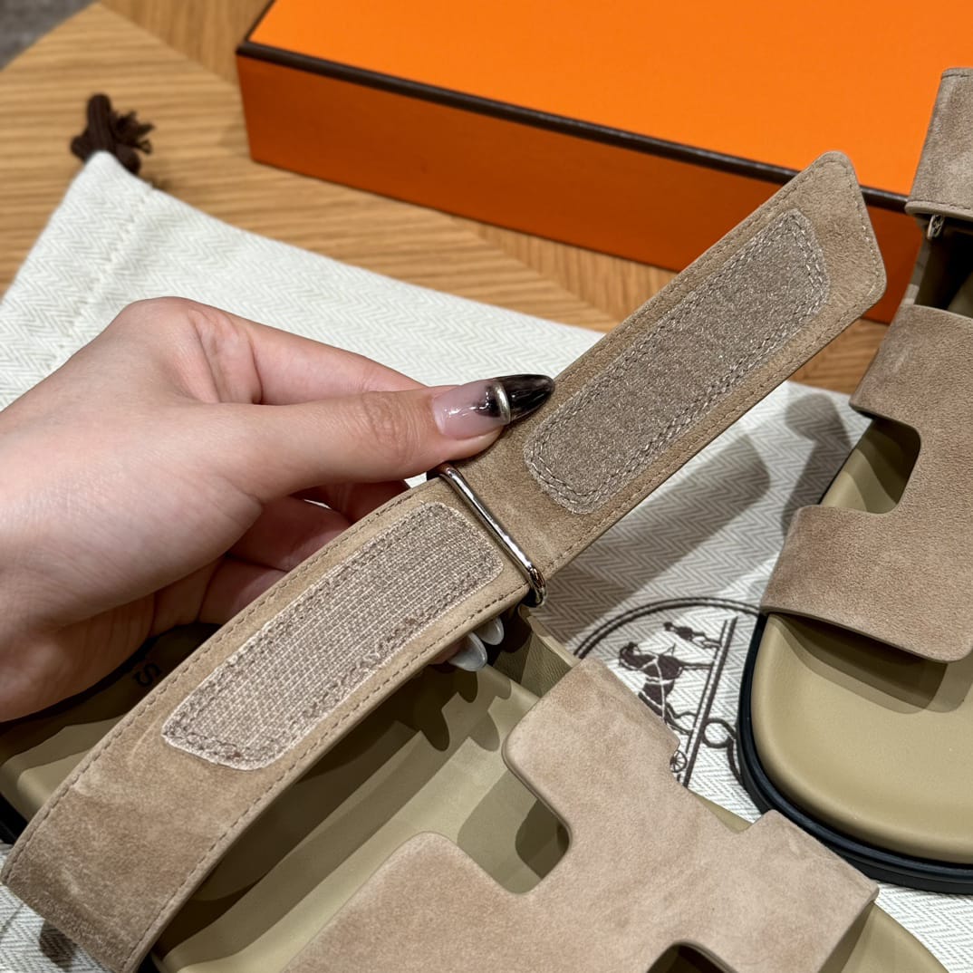 Sandales Chypre Hermès Café