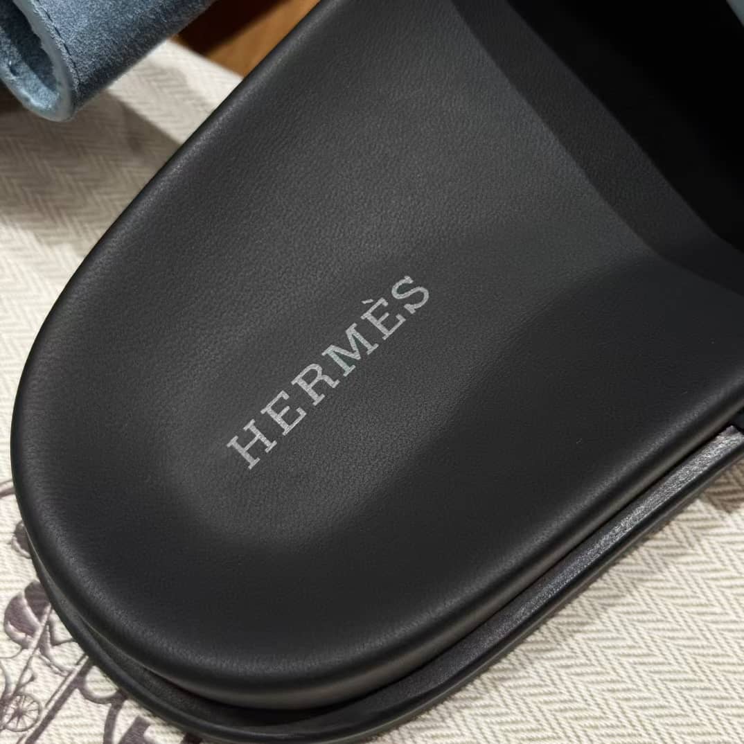 Sandales Chypre Hermès Bleu