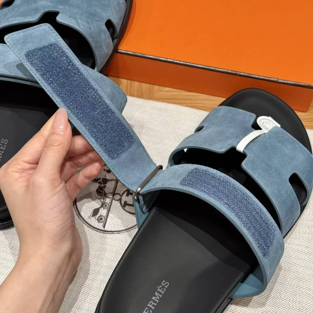 Sandales Chypre Hermès Bleu