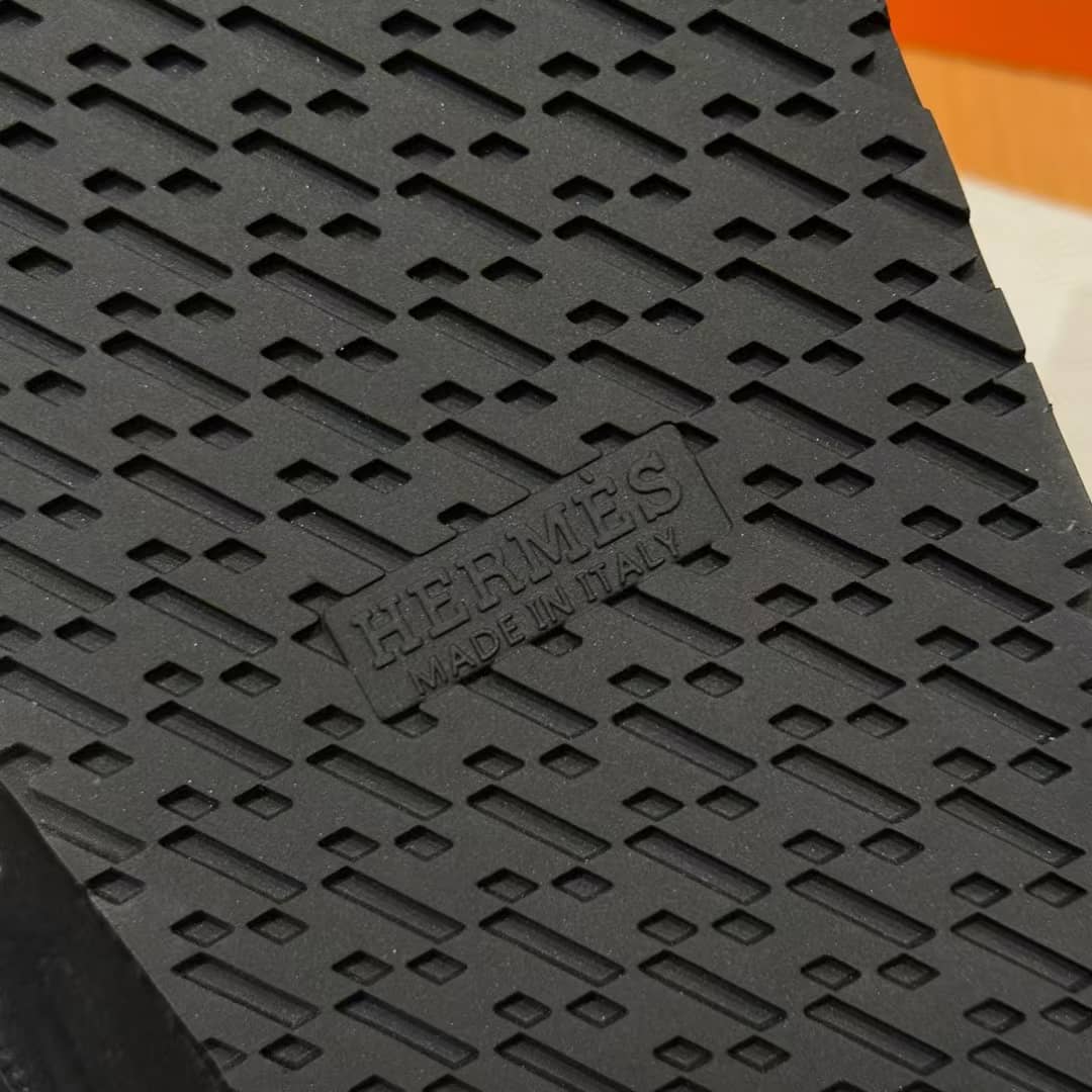 Sandales Chypre Hermès Noir