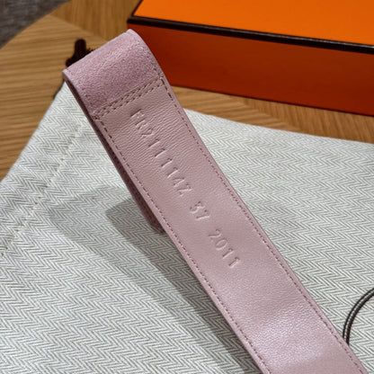 Sandales Chypre Hermès Rose Daim