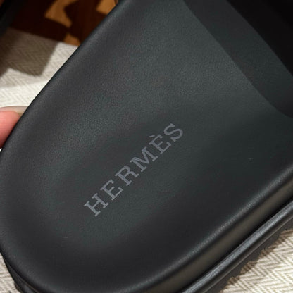 Sandales Chypre Hermès Bleu Marron Léopard