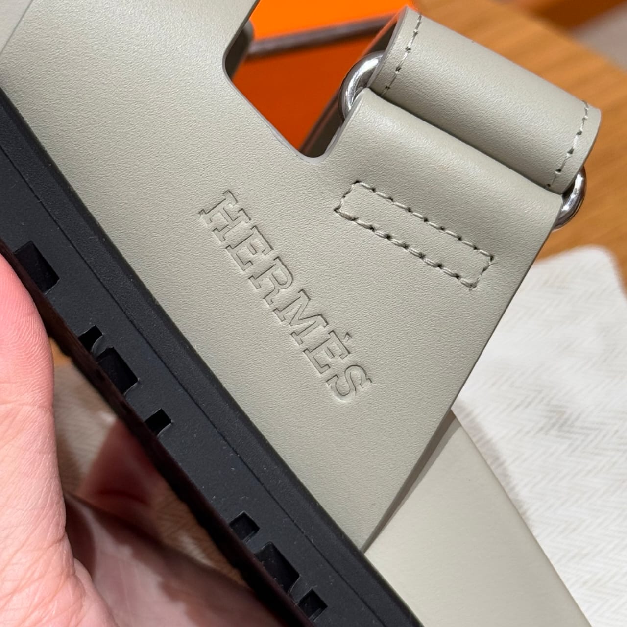 Sandales Chypre Hermès Grey