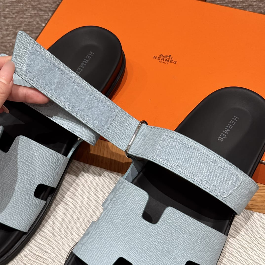 Sandales Chypre Hermès Bleu ciel